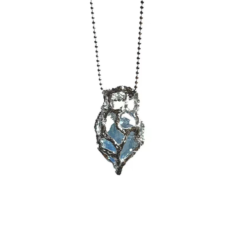 Stunning Blue Ice Heart Necklace for Women - Perfect Gift for Her - Image 5