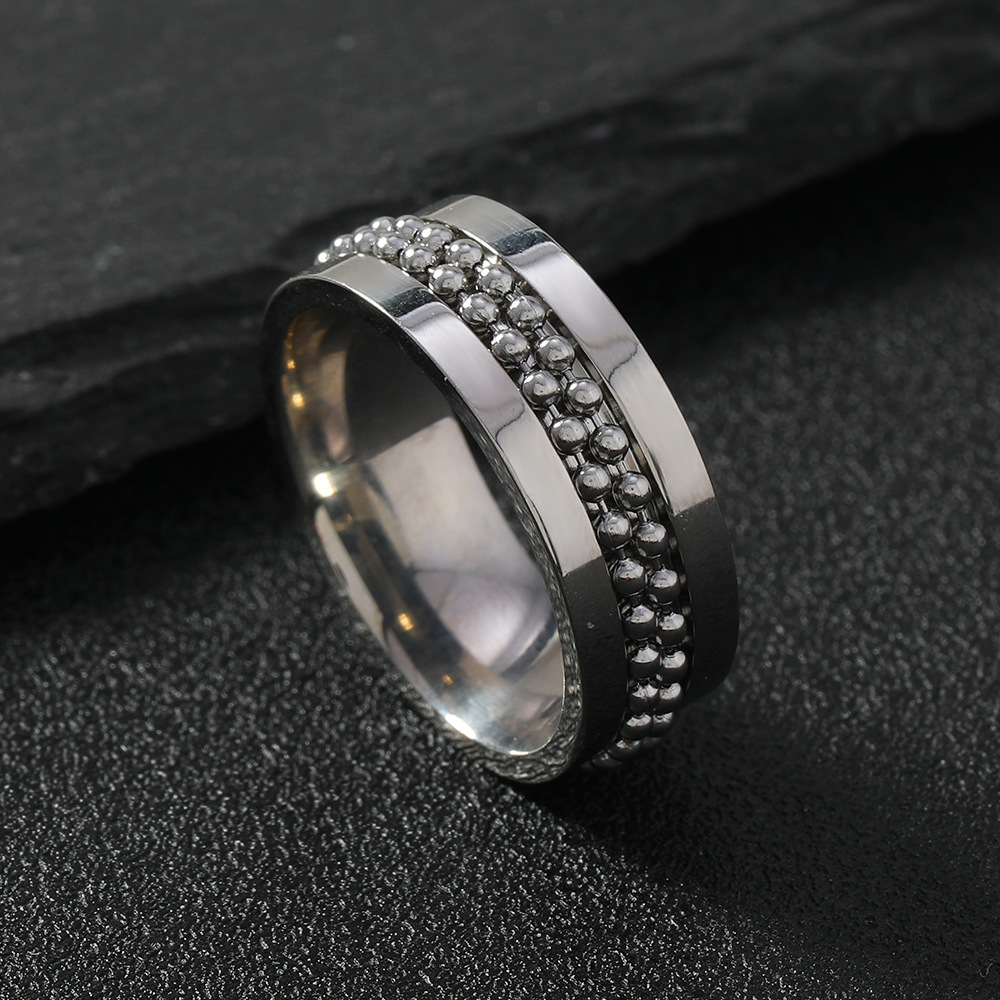 Couple Ring for Men and Women - Rotatable Single & Double Row Design