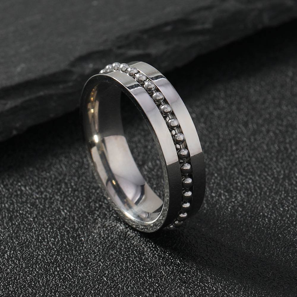 Couple Ring for Men and Women - Rotatable Single & Double Row Design - Image 2