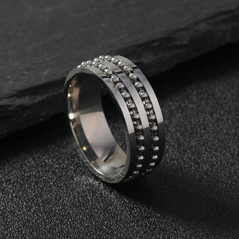 Couple Ring for Men and Women - Rotatable Single & Double Row Design - Image 3