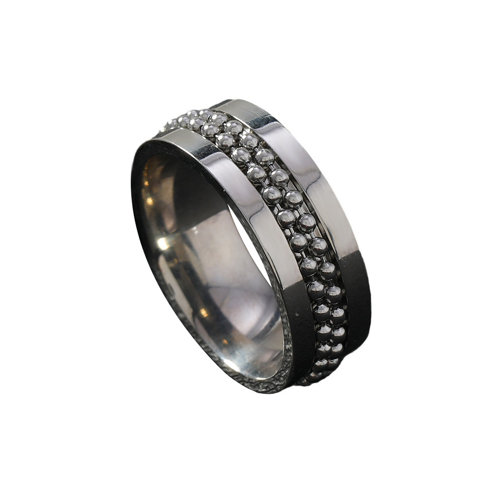 Couple Ring for Men and Women - Rotatable Single & Double Row Design - Image 4