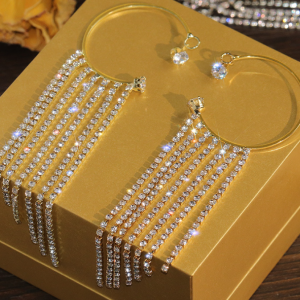 Chic and Minimalist Long Tassel Earrings for Effortless Style