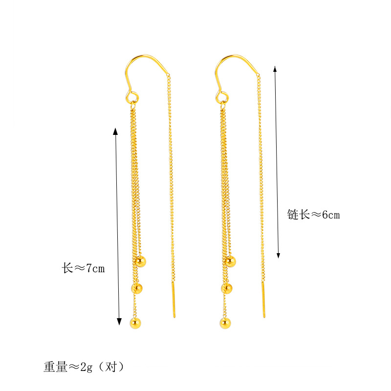 Long Fashion Tassel Hanging Earrings for Women in Durable Titanium Steel - Image 4