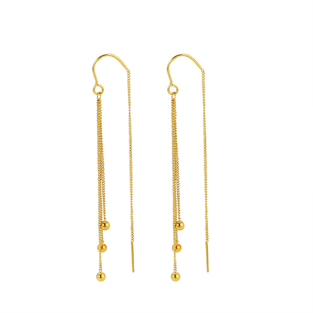 Long Fashion Tassel Hanging Earrings for Women in Durable Titanium Steel - Image 5
