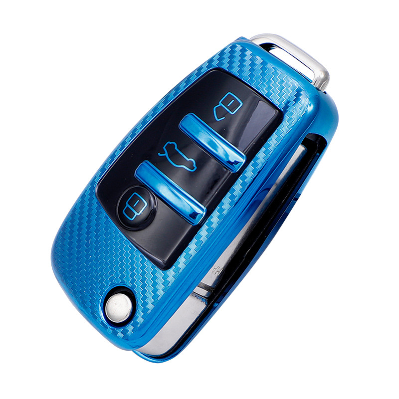 Stylish Carbon Fiber Pattern Car Key Protector for Ultimate Protection