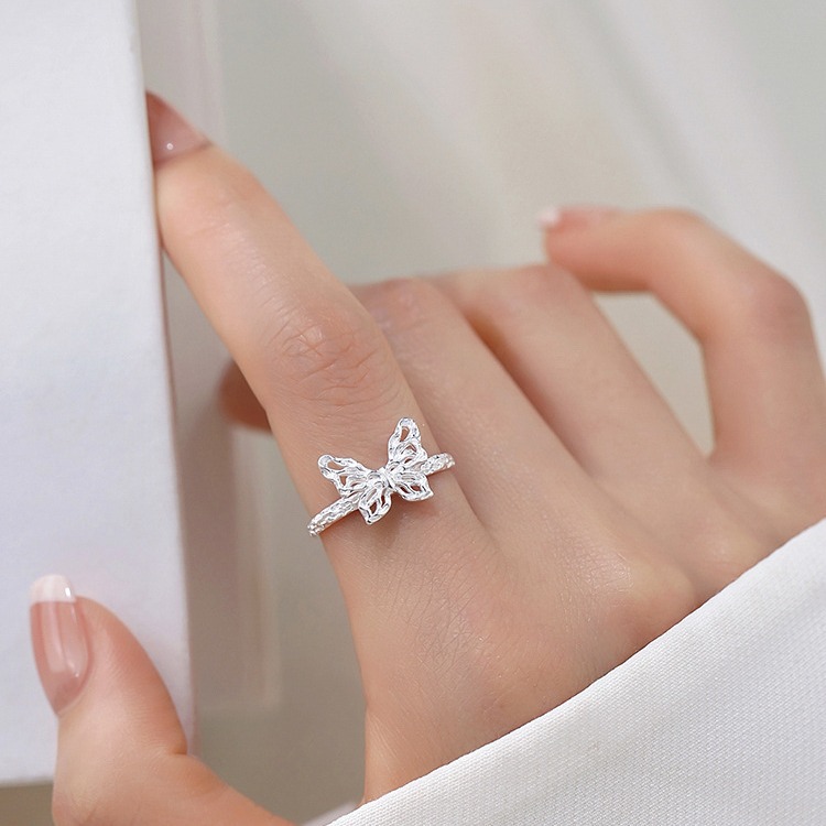 Stylish Adjustable Lava Butterfly Ring for Women - Unique Design - Image 4