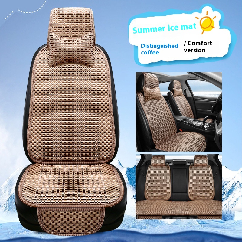 Summer Minimalist Ice Silk Car Seat Cushion for Ultimate Comfort - Image 3