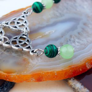 Gothic Irish Knot Neck Peacock Lvzhu Pendant Necklace - Unique Jewelry Gift