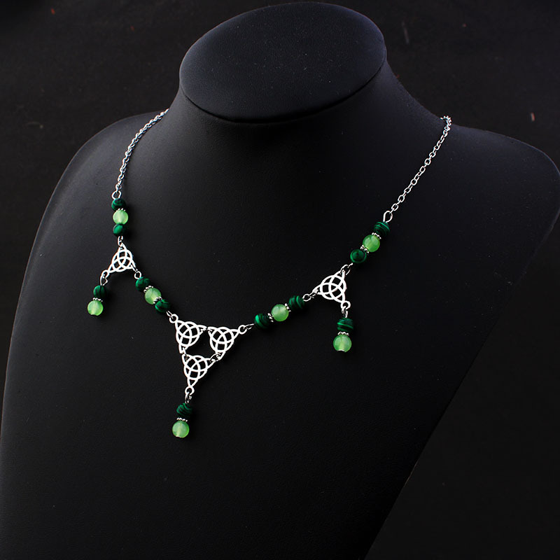 Gothic Irish Knot Neck Peacock Lvzhu Pendant Necklace - Unique Jewelry Gift - Image 8