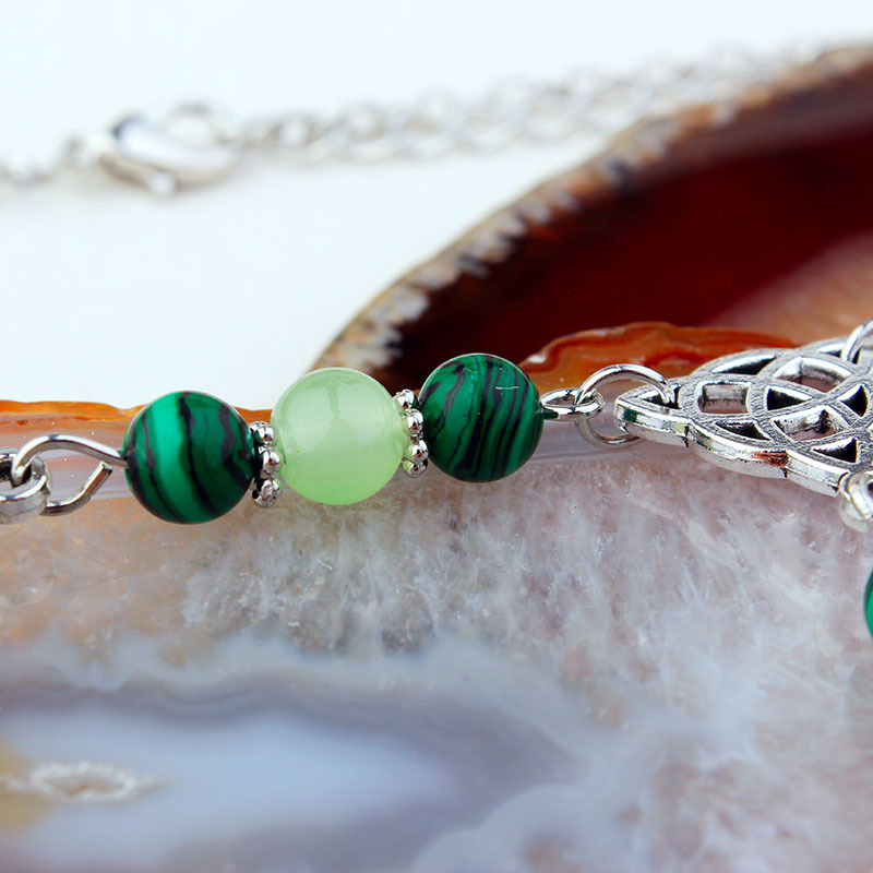 Gothic Irish Knot Neck Peacock Lvzhu Pendant Necklace - Unique Jewelry Gift - Image 10