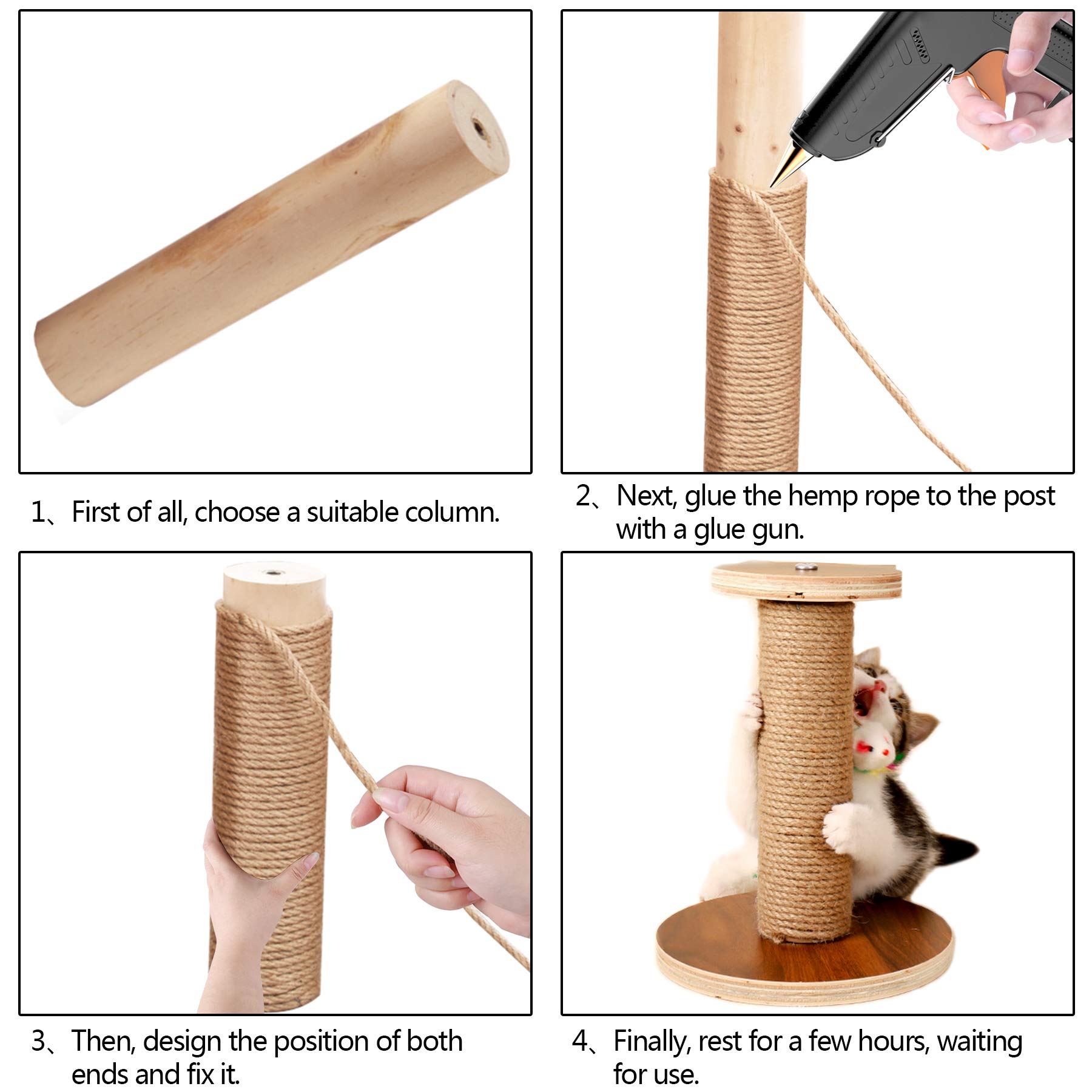 6 Mm 30 M Natural Sisal Rope for Cats – Perfect for DIY Scratching Posts, Cat Accessories & Household Use, Amazon Is Banned - Image 2