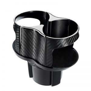 Car Water Cup Holder - Carbon Brazing, Dual Beverage Holder with Adjustable Base