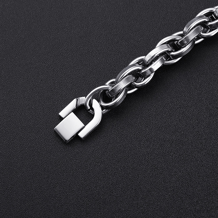 Stylish Domineering Titanium Steel Bracelet for Men - Fashionable Accessory - Image 3