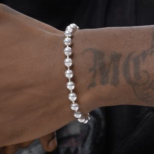 Timeless S925 Sterling Silver Classic Beaded Round Bracelet for Elegance