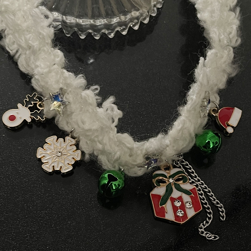 Festive Christmas Bell Snowflake Elk Necklace - Perfect Holiday Gift - Image 2