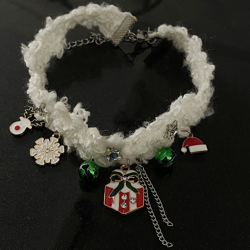 Festive Christmas Bell Snowflake Elk Necklace - Perfect Holiday Gift - Image 3