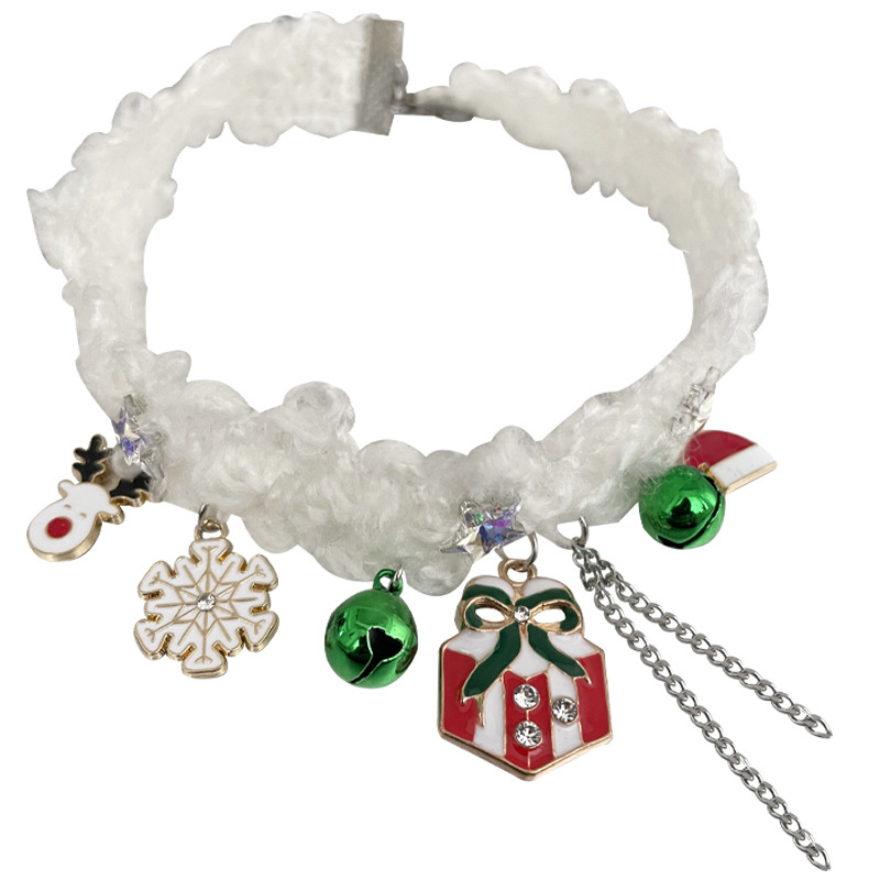 Festive Christmas Bell Snowflake Elk Necklace - Perfect Holiday Gift - Image 4