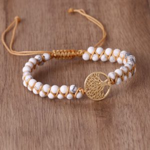Natural Agate Beads Handwoven Yoga Friendship Bracelet for Lovers