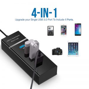 High-Speed 4-in-1 USB HUB Splitter 2.0 & 3.0 Multi-Adapter Cable for Desktop & Laptop