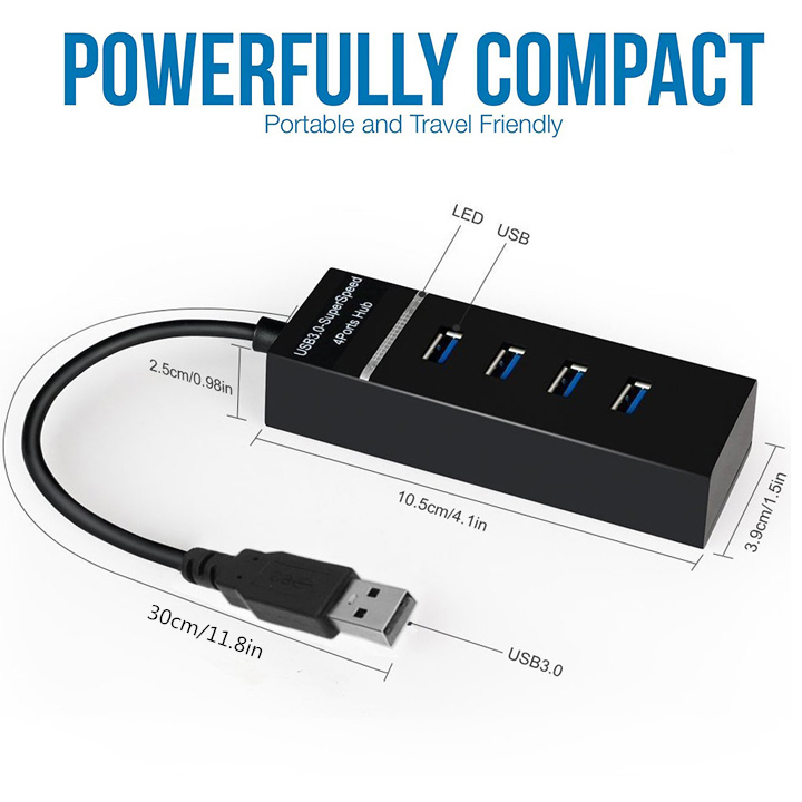 High-Speed 4-in-1 USB HUB Splitter 2.0 & 3.0 Multi-Adapter Cable for Desktop & Laptop - Image 3