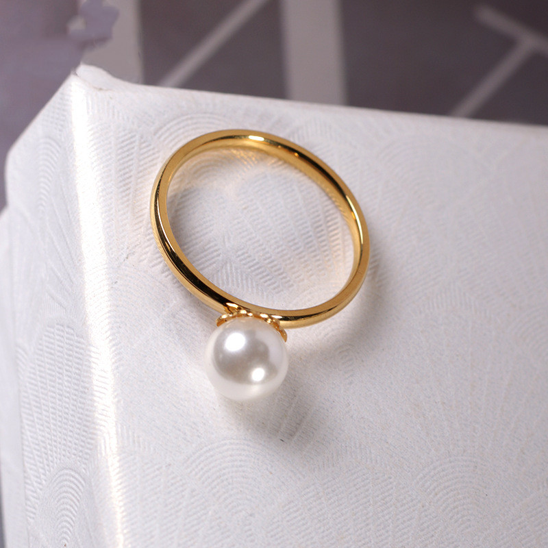 Gold-Plated Pearl Ring with Unique Design - Elegant & Eye-Catching - Image 4