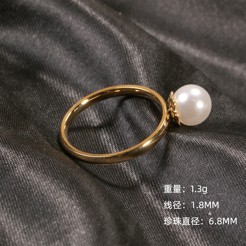 Gold-Plated Pearl Ring with Unique Design - Elegant & Eye-Catching - Image 6