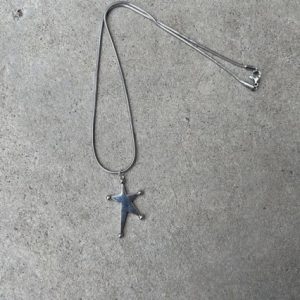 Dark Cross Star Love Titanium Steel Snake Bone Necklace - Unique and Stylish Jewelry