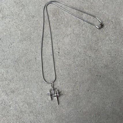 Dark Cross Star Love Titanium Steel Snake Bone Necklace - Unique and Stylish Jewelry - Image 3