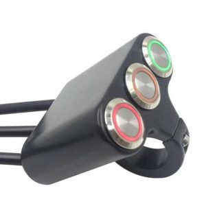 Universal Motorcycle Double Flash Switch - Dual Flash Warning & Jump Switch