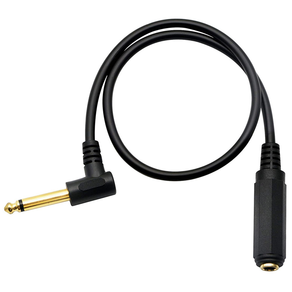 Mono Elbow Audio Cable for Microphone - Male to Female Connection - Image 3