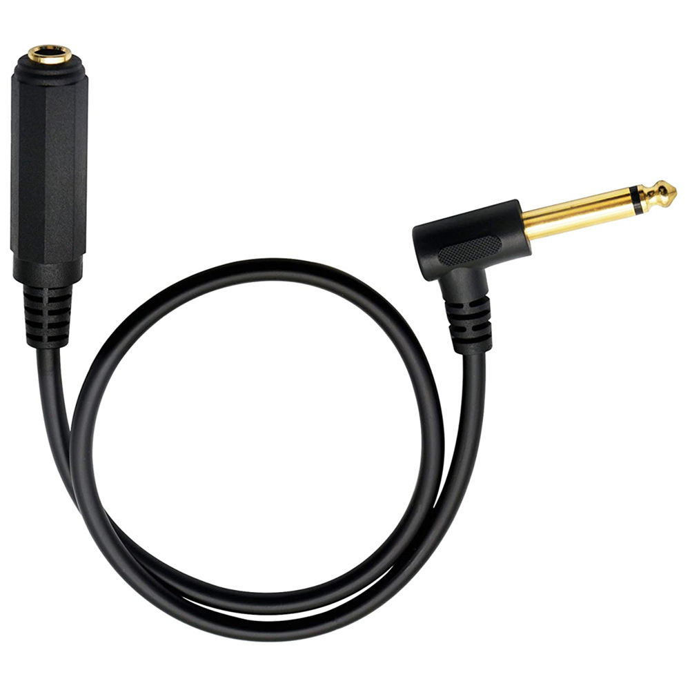 Mono Elbow Audio Cable for Microphone - Male to Female Connection - Image 4