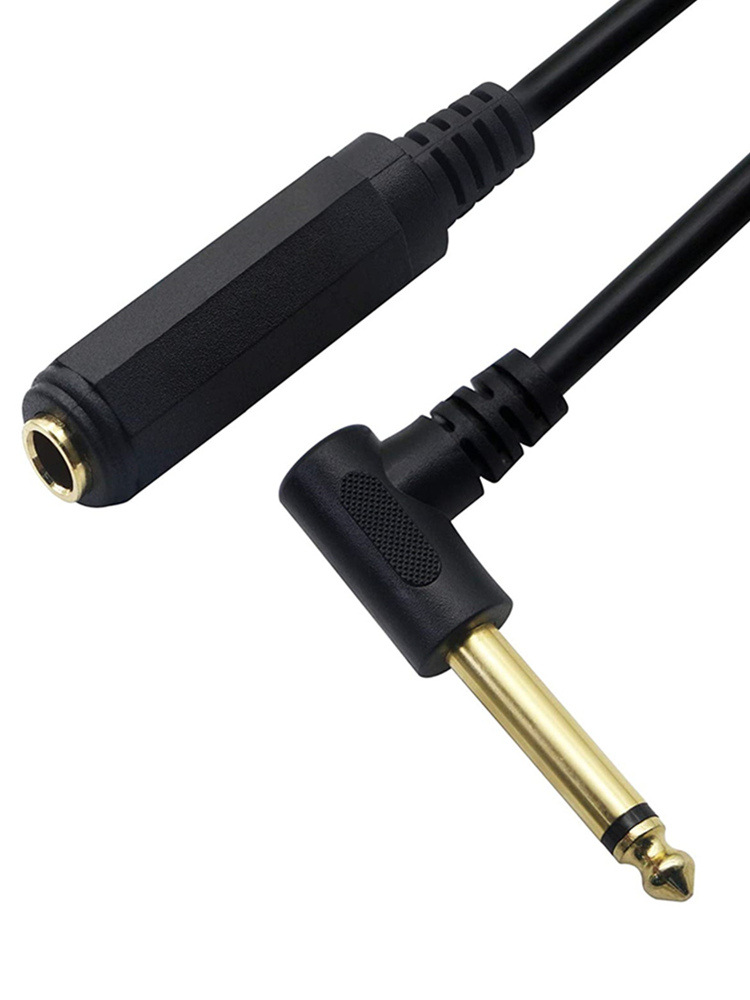 Mono Elbow Audio Cable for Microphone - Male to Female Connection - Image 5