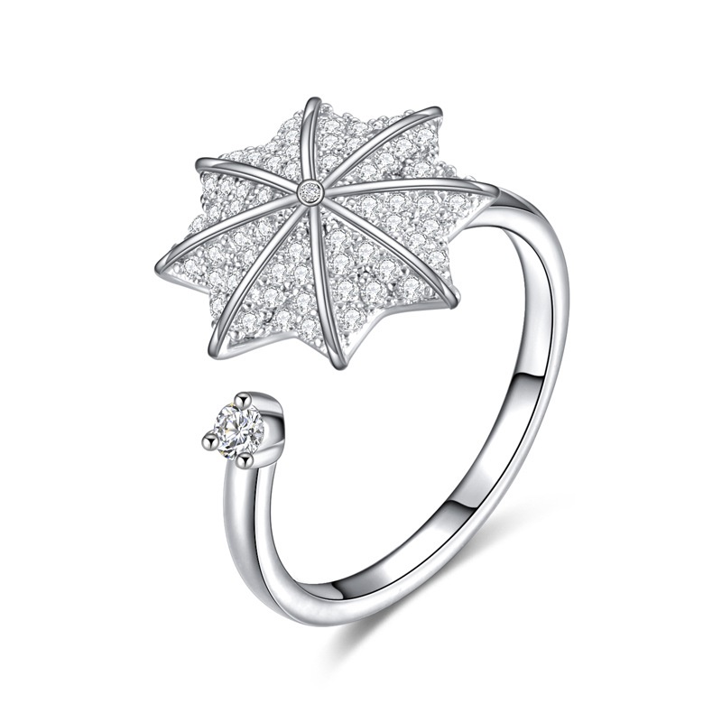Trendy Yu Hao Jewelry: High-Speed Rotating Zircon Ring with Micro-Inlay - Image 2