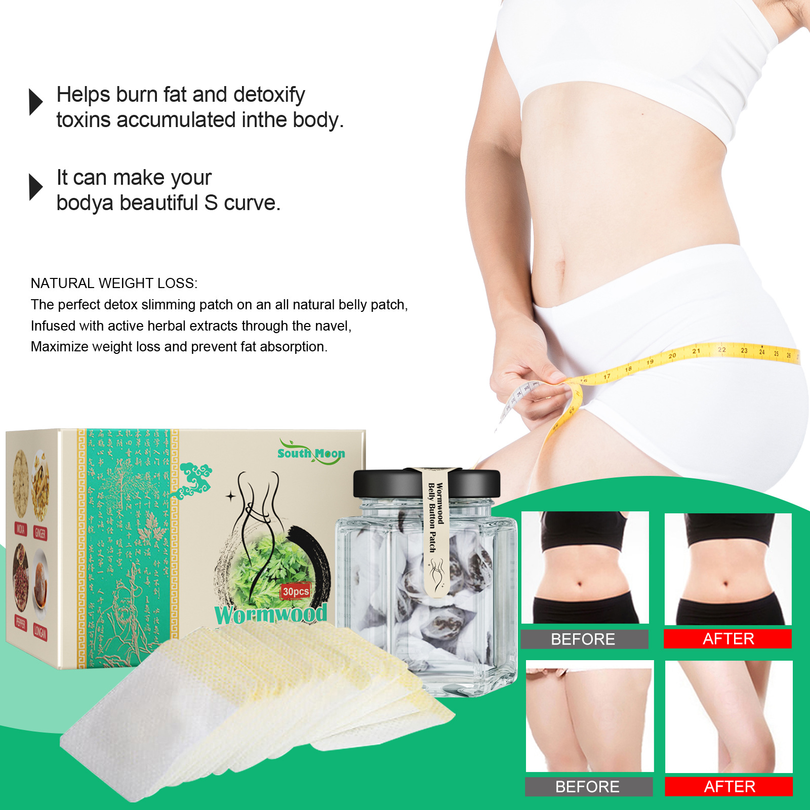 South Moon Detox Herbal Weight Loss Patch for Effective Abdominal Slimming - Image 5