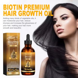 EELHOE Biotin Hair Treatment Oil - Deeply Moisturizing Scalp Massage for Thick, Smooth Hair Care