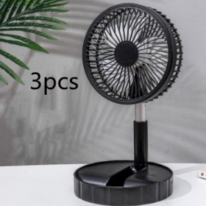 Powerful Wind & Silent Portable Telescopic Folding Fan for On-the-Go Comfort