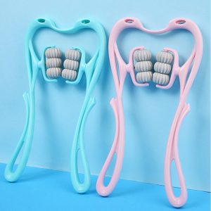 Multifunctional Six-Wheel Manual Neck Massager - Relieve Tension with Roller Massage Tool