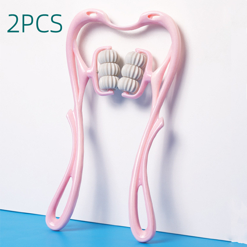 Multifunctional Six-Wheel Manual Neck Massager - Relieve Tension with Roller Massage Tool - Image 2