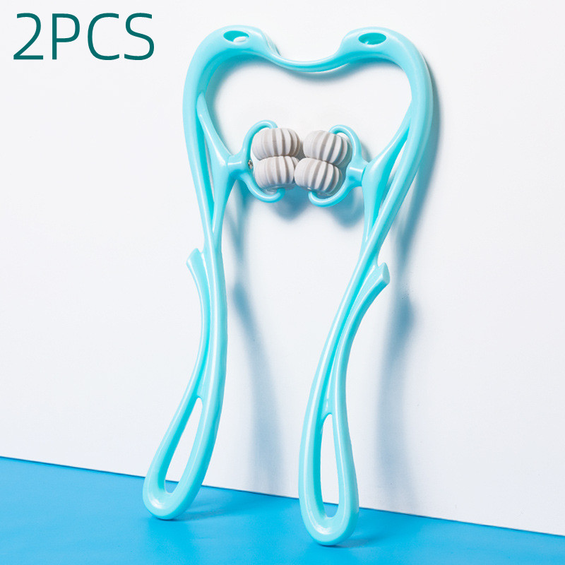 Multifunctional Six-Wheel Manual Neck Massager - Relieve Tension with Roller Massage Tool - Image 3