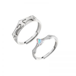 Princess and Knight Couple Rings - Perfect Matching Set for Lovers