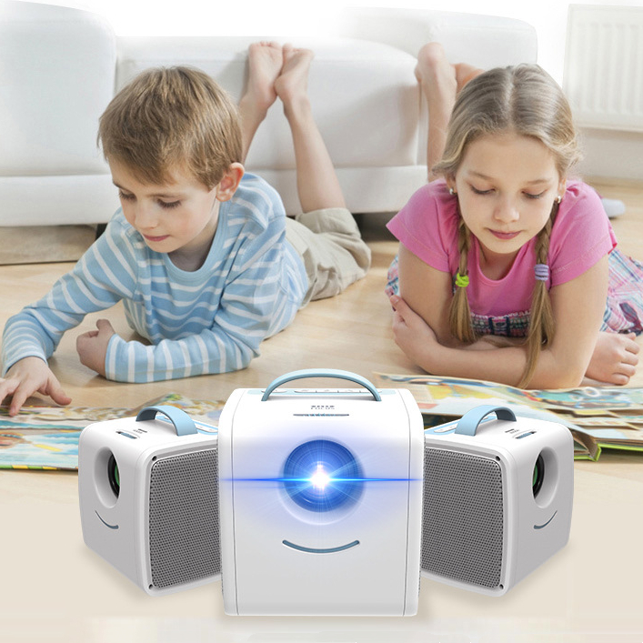 Portable LED Home Projector for Kids - Supports HD 1080P Quality