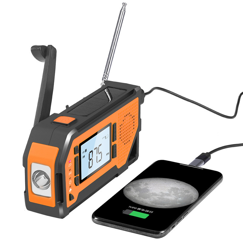 Multi-Function Outdoor Emergency Light with Solar and Hand-Crank Charging Radio - Image 4