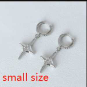 Ins Cross Kvk Diamond Earrings - Simple and Elegant Ear Jewelry for Women