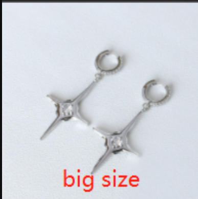 Ins Cross Kvk Diamond Earrings - Simple and Elegant Ear Jewelry for Women - Image 9