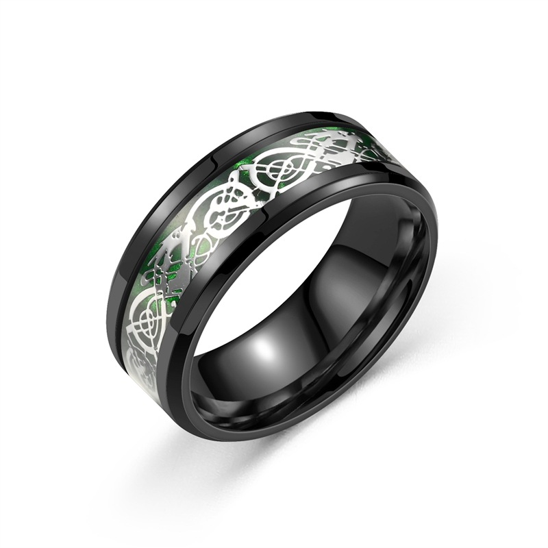 Stainless Steel Dragon Pattern Ring - Unique & Stylish Jewelry Piece - Image 3