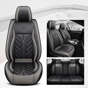 Premium Wear-Resistant Full-Leather Car Seat Cushion with Contrast Stitching