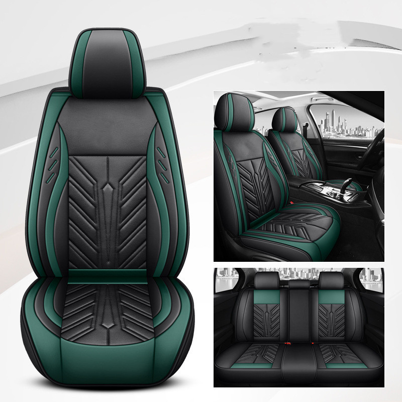 Premium Wear-Resistant Full-Leather Car Seat Cushion with Contrast Stitching - Image 3