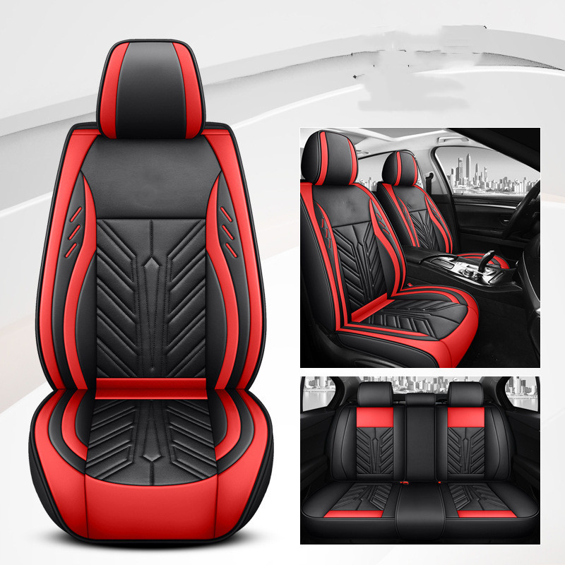 Premium Wear-Resistant Full-Leather Car Seat Cushion with Contrast Stitching - Image 5