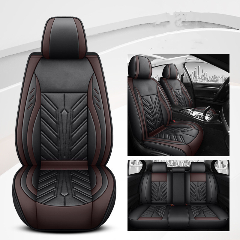 Premium Wear-Resistant Full-Leather Car Seat Cushion with Contrast Stitching - Image 7