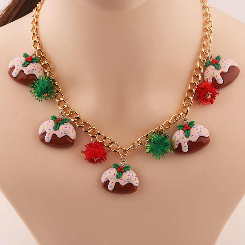 Unique Christmas Tree Bell Santa Claus Necklace - Customizable Clavicle Chain Women's Jewelry - Image 7